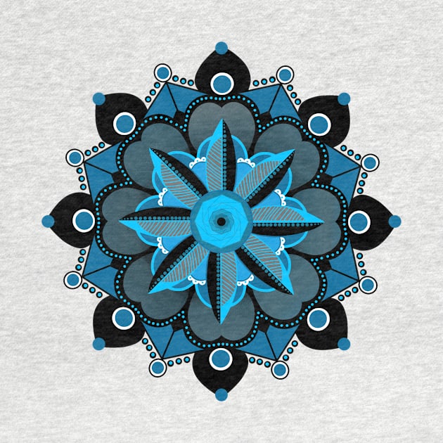 Blue Mandala Pattern, Bluedana by FreeSpiritMeg